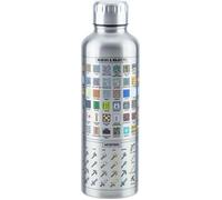 Bouteille d'Eau Métal Minecraft - Marchandise Officielle, Bouteille Étanche pour Boissons Chaudes & Froides, Cadeau pour Fans, 470ml (16 fl oz)