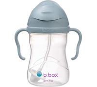 Bouteille moderne avec paille colorée 240 ml dans une élégante teinte bleue de b.box - le choix parfait pour les petits explorateurs !