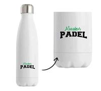 Bouteille Monsieur padel | Bottle | Idée Bouteille Isotherme Cadeau Anniversaire Fête Original Famille Travail Départ Collègue Retraite Noël.
