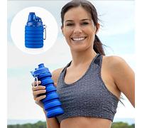 Bouteille D'eau Pliable En Silicone - Bleu