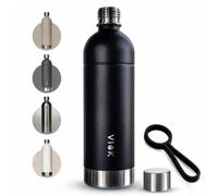 Bouteille pour Aarke Carbonator 3 & 2 et Smeg SKC01, machine à eau gazeuse et machine à soda, compatible Brita SodaOne, Sodapop Cooper & Philips GoZero - bouteille de rechange inox 1,3 L (1, Noir Mat)