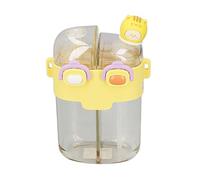 Bouteille pour boissons, tasses uniformes bouteille d'eau Kawaii à double usage pour usage alimentaire à l'épreuve des fuites avec sangle réglable pour l'extérieur (YELLOW)