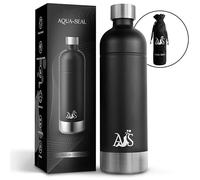 ~ ® Bouteille Premium d'Eau en Acier Inoxydable Haute Qualité-Sans BPA-Compatible avec Aarke Carbonator3,Philips GoZero,Sodapop Cooper,Brita sodaONE-1,25 Litres- Lave-Vaisselle (NOIRE)