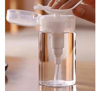 Bouteille presse transparente, réutilisable, avec pompe à pression, contenant cosmétique vide pour l'acétone, bouteille de voyage avec pompe, accessoires de voyage, produits essentiels pour la salle d