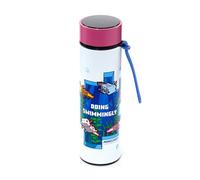 Puckator Bouteille d'eau Minecraft Axolotl – Isotherme, thermomètre numérique chaud/froid, sans BPA
