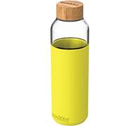 Quokka Bouteille ronde en verre 84124974000966 – Housse en silicone, 660 ml, vert fluo
