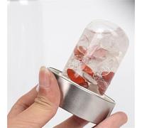 Bouteille Réutilisable Gem Eau Bouteille D'eau Cristal Élixir Infusé Avec Une À Eau En Cristal Cristal De Quartz Baguette Point Reiki Guérison De L'énergie D'énergie Infusée Cristal Verre 550 Ml/18 Oz