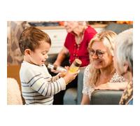 Bouteille sensorielle pailletée jaune