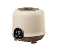 Bouteille shaker électrique, mélangeur de lait automatique, 15 x 14 x 14 cm, rotation bidirectionnelle à faible bruit, design mélangeur, rechargeable pour une alimentation fluide, marron et orange