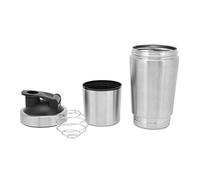 Bouteille Shaker En Acier Inoxydable Avec échelle, Bouteille Shaker à Protéines, Bouteille Shaker à Double Section Avec Fouet Métallique, Petite Bouteille Shaker Pour les Amateurs De Gym Et les Adoles