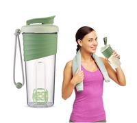 Bouteille shaker pour mélanges protéinés, 700 ml avec boule fouet, mélangeur, bouteille protéinée, boisson protéinée de lactosérum portable pré-entraînement, sports de plein air (vert)