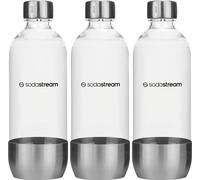 Bouteille Sodastream 1L Argent Elégance Pack de 3 compatibles avec les appareils à gazéifier