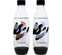 Bouteille SodaStream Fuse brosse Design 2 x 1L | Lavable au lave-vaisselle, bouteilles de rechange, fontaines à eau avec bouteilles PET