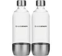 Bouteille Sodastream Silver Elegance 1L 2 pièces compatible avec l'appareil à gazéifier