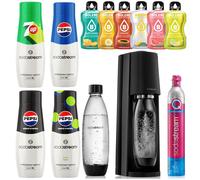 Bouteille SODASTREAM TERRA SATURATOR + 4x sirop et 6 sachets BOLERO