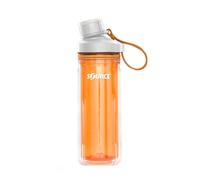 Bouteille Source ECO Tritan Double Wall 0.60 L Clickseal amber/orange strap
