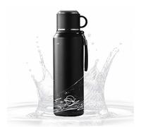 Bouteille Sous Vide Thermique - Tasse Isotherme À Double Paroi De 1 L Avec Paille, Bouteille Sous Vide Pour Eau Chaude | Flacon De Voyage, Conteneur D'hydratation Portable, Adapté Au Camping À