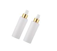 Bouteille Spray Vide Lot de 2 flacons pulvérisateurs en plastique blanc for liquide doré, vaporisateurs à brume fine, parfum vides et rechargeables(200ml)