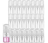 Bouteille Spray Vide Lot de 30 flacons à pompe en plastique for nettoyant visage, bouteilles cosmétiques, distributeurs savon, désinfectant for les mains rechargeables(Clear,30ml)