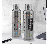 Paladone Star Wars Bouteille d'eau en métal sous licence officielle Gamer and Comic Series Décoration et cadeau, accessoire de bureau Disney pour tous les âges, verres à boire avec personnages du film