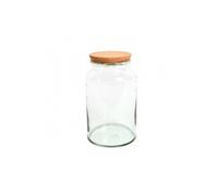 Esschert Design Bouteille de Terrarium Semi-Ouverte Moyenne, en Verre recyclé, liège