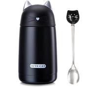 Bouteille thermique - Acier Inoxydable - 330 ML - Portable - Enfant - Noir