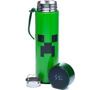 Bouteille thermique Creeper Minecraft avec thermomètre en métal 450 ml
