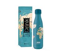 Bouteille thermique en acier à double paroi I-Drink 350/500/750/1000 ml, Décorée (500 ML, Blue Map)