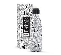 Bouteille thermique en acier à double paroi I-Drink 350/500/750/1000 ml, Décorée (500 ML, Doodles)