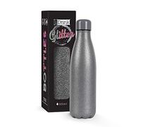 Bouteille thermique en acier à double paroi I-Drink 350/500/750/1000 ml, Décorée (500 ML, Glitter Silver)