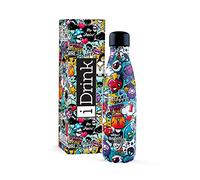 Bouteille thermique en acier à double paroi I-Drink 350/500/750/1000 ml, Décorée (500 ML, Graffiti)