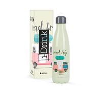 Bouteille thermique en acier à double paroi I-Drink 350/500/750/1000 ml, Décorée (500 ML, Road Trip)