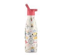 Bouteille Thermique Enfant - 350 ml - Messy Robots - Bouteille d'Eau en Acier Inoxydable - Boissons Froides 36 Heures et Chaudes 18 Heures - Finition Peinture Gaufrée - Sans BPA - Cool Bottles