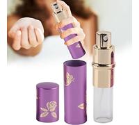 Bouteille Vaporisateur de Parfum de Voyage, 10ml Mini Atomiseur Réutilisable Parfum de Sac Vide Rechargeable Voyage Bouteille Vaporisateur de Poche Portable, Flacon pulvérisateur de parfum(Violet)