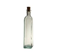 BOUTEILLE VERRE CARRÉ 18CM TRANSPARENT