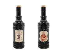 BOUTEILLE VERRE ELIXIR 6.5X23CM NOIR- DECORS DE TABLE HALLOWEEN