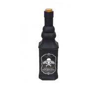 BOUTEILLE VERRE NOIRE HALLOWEEN 24 CM- DECORS DE TABLE HALLOWEEN
