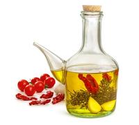 Bouteille verseuse en verre - Porron espagnol traditionnel pour huile, vinaigre, vin et épices - Carafe avec bec verseur