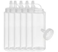 Bouteille verseuse souple, 490 ml, set de 6, transparent