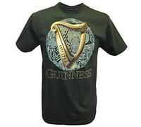 bouteille vert GUINNESS T-SHIRT AVEC IRLANDAIS Harpe modèle avec bleu CELTIQUE modèle - Vert, Medium