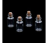 Bouteille Vide En Verre Transparent Pour Bricolage, 4 Pièces, 1:12, Miniature, Modèle En Verre, Décoration Artisanale De Maison De Poupée