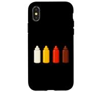Bouteilles à Condiments rétro Pixel Art Coque pour iPhone X/XS