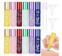 Bouteilles à Rouleaux D'huiles Essentielles,16 Pièces Flacon Roll on En Verre Avec Rouleau 10ML,Flacon Roll On Vide,Bouteille Roll on Vide En Verre,Bouteille Roll on En Verre pour Huile Essentielle