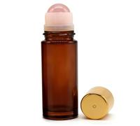 Bouteilles à roulettes d'huile essentielle, 2 bouteilles rechargeables en verre, bouteille rechargeable de voyage de 50ml vide