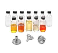 Bouteilles À Shot - Boueilles De Jus Réutilisables, Boutelles À Shot, 12 Récipients En Verre Pour Gingembre Avec Couvercles | Boueilles D'échantillon Boston Portables De 2 Oz/60 Ml Pour Huiles, Pot