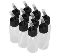 Bouteilles Aérographe Vides, 30ml avec Couvercles pour Recharge Siphon | Corps transparent pour voir le niveau, joint métallique étanche, lot de 10 pots de stockage peinture