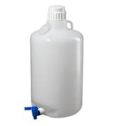 Bouteilles bonbonne rondes en LDPE Nalgene® avec robinet 4L Caisse de 6 38 à 430 mm