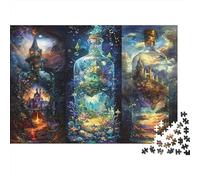 Bouteilles Château Fantasy 1000 Pièces Carton Épais Puzzle Premium Collecteurs Décompression Défiant Décoration Murale Idée Cadeau 70x50cm/1000pcs