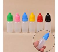 Bouteilles Compte Gouttes En Plastique Vide De 10ml, 5 Pièces, Compte Gouttes De Liquide Pour Les Yeux, Capuchon À L'épreuve Des Enfants, Bouteilles Compte Gouttes À Pointe Fine