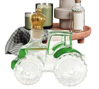 Bouteilles d'alcool vides - Collection de décoration de la maison de tracteurs en verre vintage, ensemble de récipients pour spiritueux avec carafe de conception automobile, pièce d'exposition